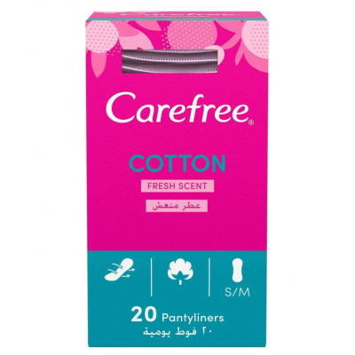 CAREFREE ® COTTON FEEL WITH FRESH SCENT PANTY LINER 20 pantyliners